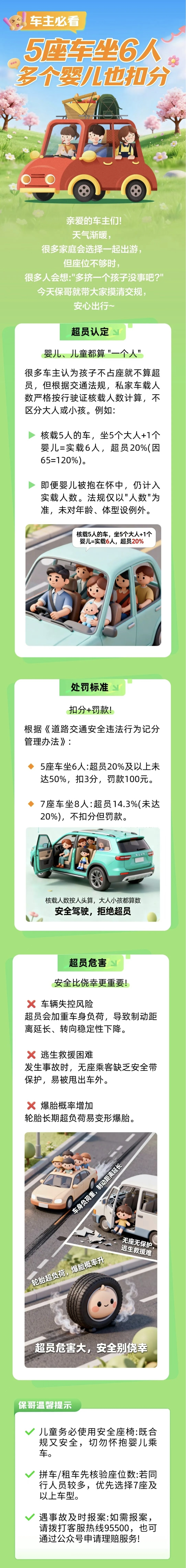 12.5座車多個嬰兒算超員？扣3分罰百元 ！