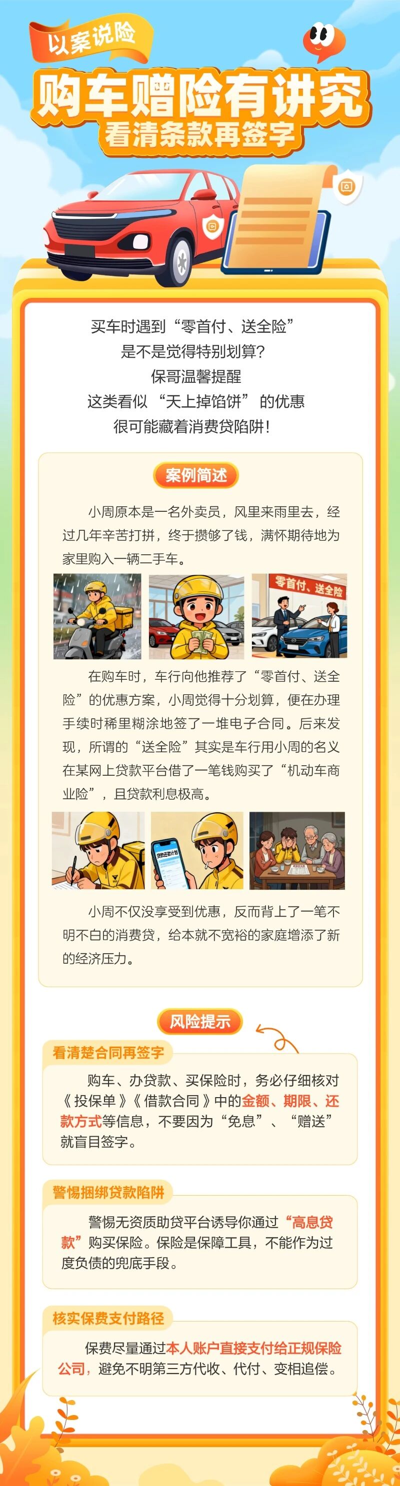 6.【以案說險】購車贈險有講究，看清條款再簽字