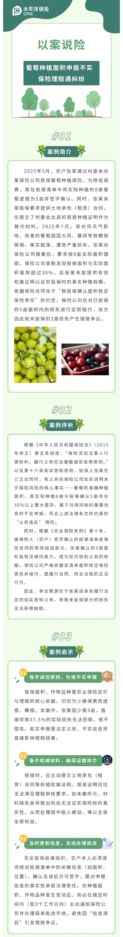 【以案說險】葡萄種植面積申報不實&nbsp;&nbsp;  保險理賠遇糾紛 - 修改